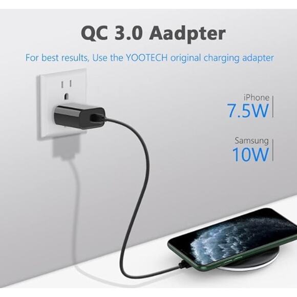 Wireless Charging Pad with Quick Adapter for Cell Phone - Picture 6 of 6